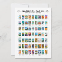Parcs nationaux des États-Unis Liste Vintage