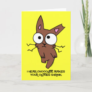Cartes Pour Fêtes Annuelles Pare-brise de lapin au chocolat