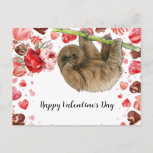 Cartes Pour Fêtes Annuelles Paresseux à la Saint-Valentin
