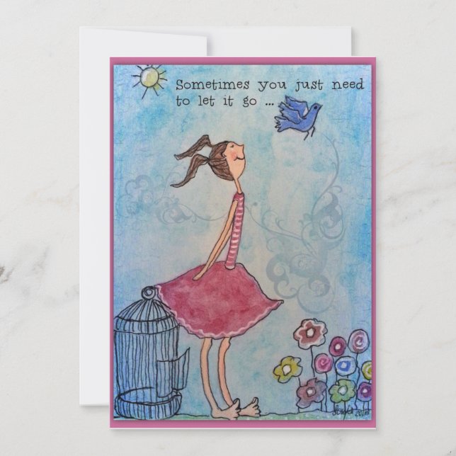 Cartes Pour Fêtes Annuelles Parfois, il suffit de laisser tomber (Devant)