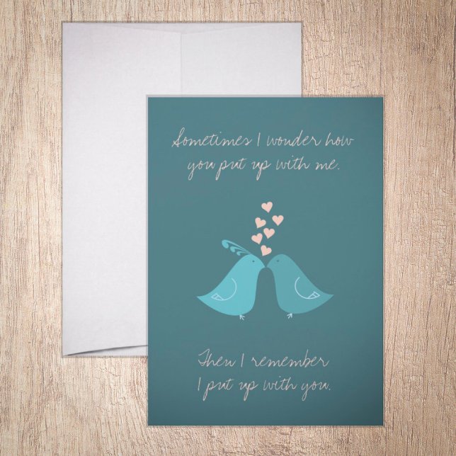 Cartes Pour Fêtes Annuelles Parfois, je me demande comment tu me supportes (Créateur téléchargé)