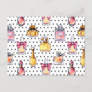 Cartes Pour Fêtes Annuelles Parfum Bottle Pattern