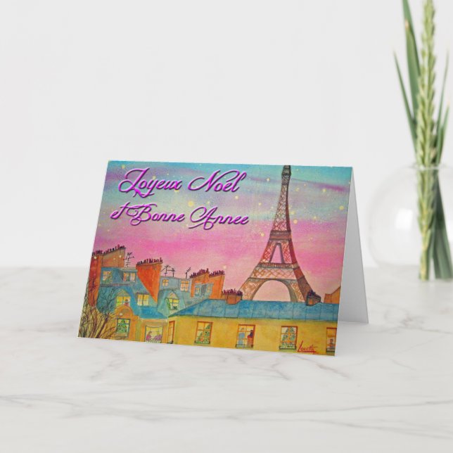 Cartes Pour Fêtes Annuelles Paris à Noël - Français ! (Devant)