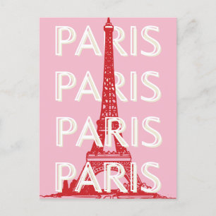 Cartes Pour Fêtes Annuelles Paris, Art du voyage, Art rétro, Rose