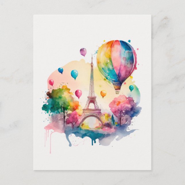 Cartes Pour Fêtes Annuelles Paris france (Devant)