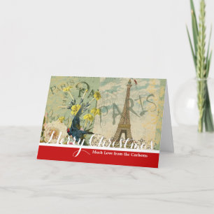 Cartes Pour Fêtes Annuelles Paris France Voyage Vintage Art Antique Peinture