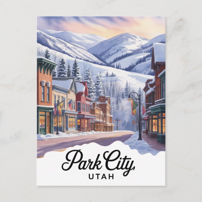 Cartes Pour Fêtes Annuelles Park City Utah (Devant)