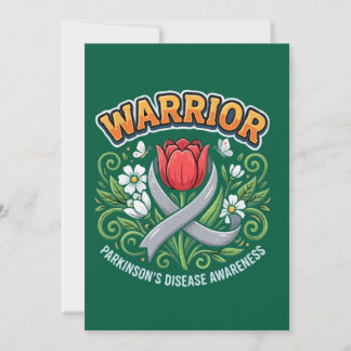 Cartes Pour Fêtes Annuelles Parkinson's Disease Awareness Warrior Red Tulip 