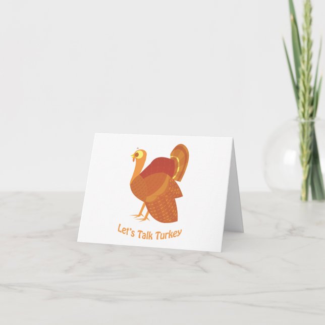 Cartes Pour Fêtes Annuelles Parlons dinde ! (Devant)