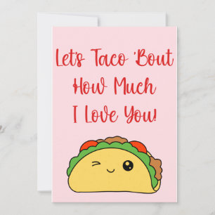 Cartes Pour Fêtes Annuelles Parlons Taco de Combien Je T'aime