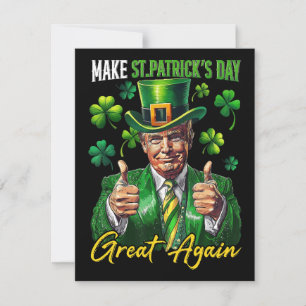 Cartes Pour Fêtes Annuelles Parodie drôle de la Saint-Patrick