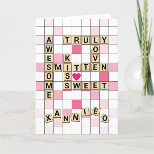 Cartes Pour Fêtes Annuelles Parole romantique mignonne Puzzle Valentine
