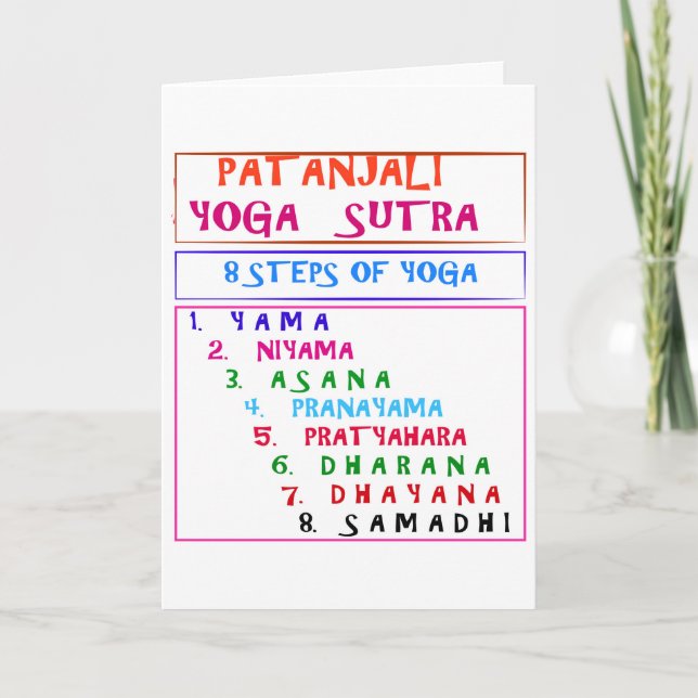 Cartes Pour Fêtes Annuelles Paroles de sagesse du yoga (Devant)