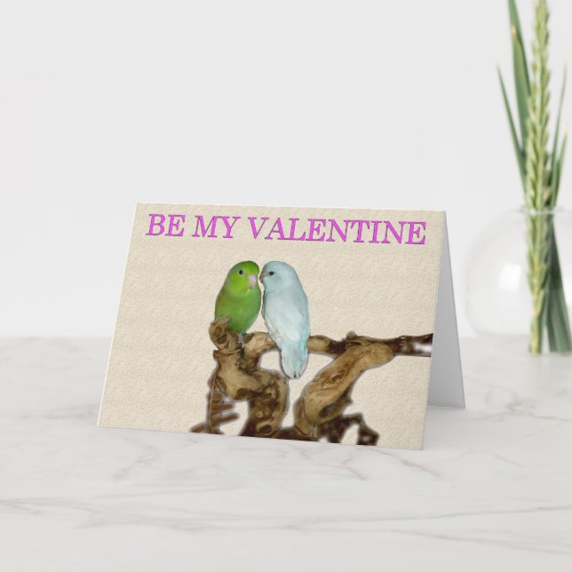 Cartes Pour Fêtes Annuelles Parrotlet Valentine (Devant)
