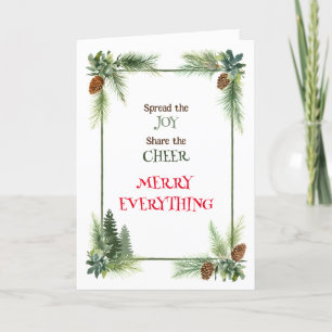 Cartes Pour Fêtes Annuelles Partagez la Joie