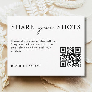 Cartes Pour Fêtes Annuelles Partagez vos clichés Code QR Partagez l'amour Mari