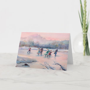 Cartes Pour Fêtes Annuelles PARTI PATINAGE DE GLACE par SHARON SHARPE