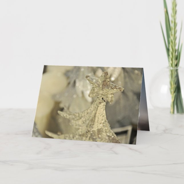 Cartes Pour Fêtes Annuelles Parties scintillant argent ornement de Noël (Devant)