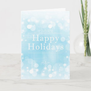 Cartes Pour Fêtes Annuelles Parties scintillant blanche brillante sur Arrière