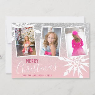 Cartes Pour Fêtes Annuelles Parties scintillant d'argent Joyeux Noël Photo per