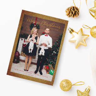 Cartes Pour Fêtes Annuelles Parties scintillant de Noël Fun Photo Famille Whim