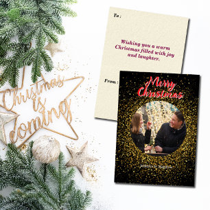 Cartes Pour Fêtes Annuelles Parties scintillant d'étincelle de Noël Photo pers