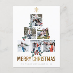Cartes Pour Fêtes Annuelles Parties scintillant d'or Joyeux Noël 6 Photos de f