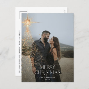 Cartes Pour Fêtes Annuelles parties scintillant d'or scintiller joyeux photo d