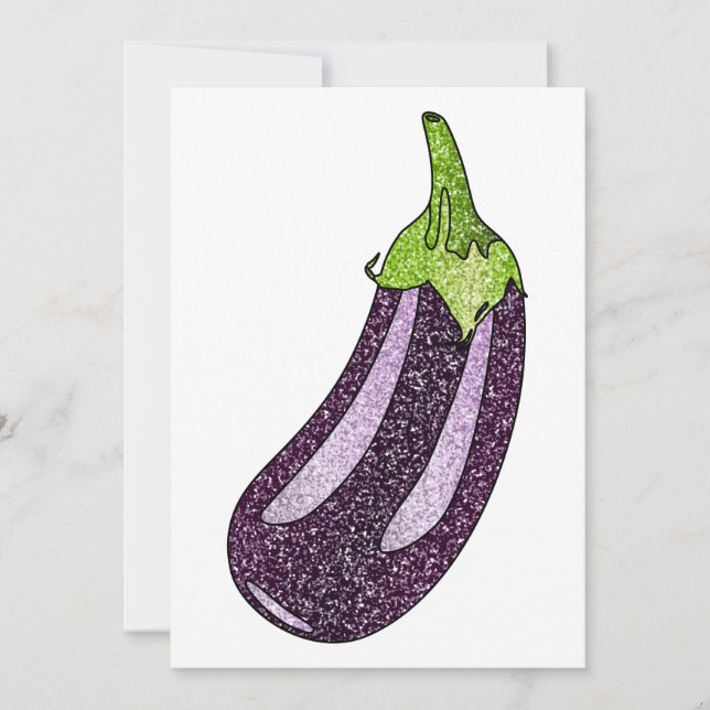 Cartes Pour Fêtes Annuelles Parties scintillant Eggplant (Devant)