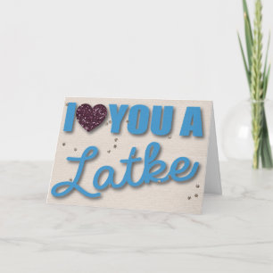 Cartes Pour Fêtes Annuelles Parties scintillant et Latkes Hanoukka