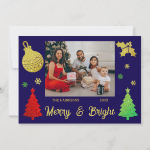 Cartes Pour Fêtes Annuelles Parties scintillant étincelante Arbre de Noël Joll