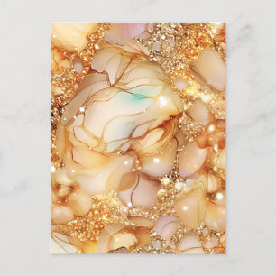 Cartes Pour Fêtes Annuelles Parties scintillant minimaliste Motif doré sans co