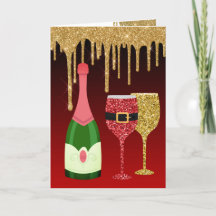 Parties scintillant Rouge et Gold Champagne Verres