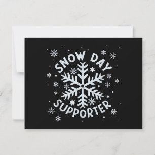 Cartes Pour Fêtes Annuelles Partisan de jour de neige Flocon de neige Hiver La