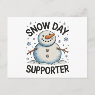 Cartes Pour Fêtes Annuelles Partisan de journée de neige Flocon de Noël Hiver 
