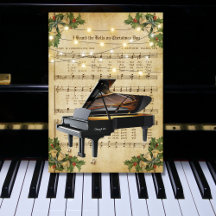 Partition de Noël Vintage Musique et Grand Piano