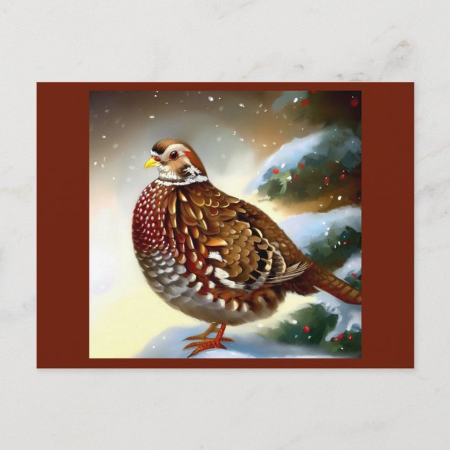 Cartes Pour Fêtes Annuelles Partridge de Noël 1 (Devant)
