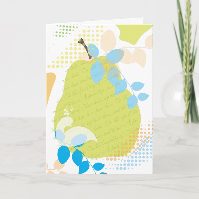 Cartes Pour Fêtes Annuelles Partridge in a Pear Tree Christmas Grey Card (Devant)