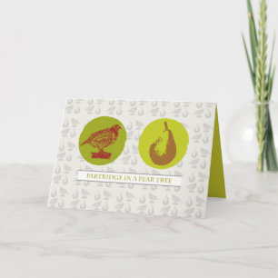 Cartes Pour Fêtes Annuelles Partridge in the Pear Tree