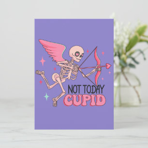 Cartes Pour Fêtes Annuelles Pas aujourd'hui Cupidon Funny Anti Saint-Valentin