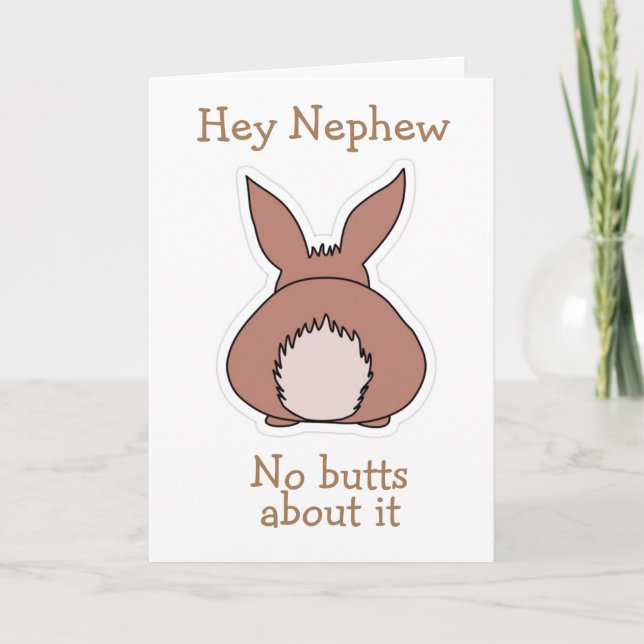 CARTES POUR FÊTES ANNUELLES PAS DE "BUTTS" À CE SUJET *NEPHEW* HAPPY EASTER (Devant)