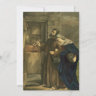 Cartes Pour Fêtes Annuelles Pas de chambre à l'Inn, A Vintage Customisé Christ