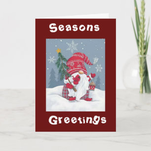 CARTES POUR FÊTES ANNUELLES PAS D'ENDROIT COMME "GNOME" POUR LES VACANCES