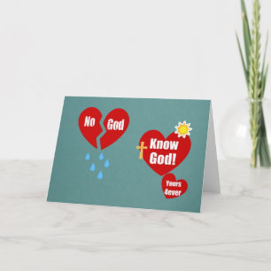 Cartes Pour Fêtes Annuelles Pas Dieu, Connais Dieu !