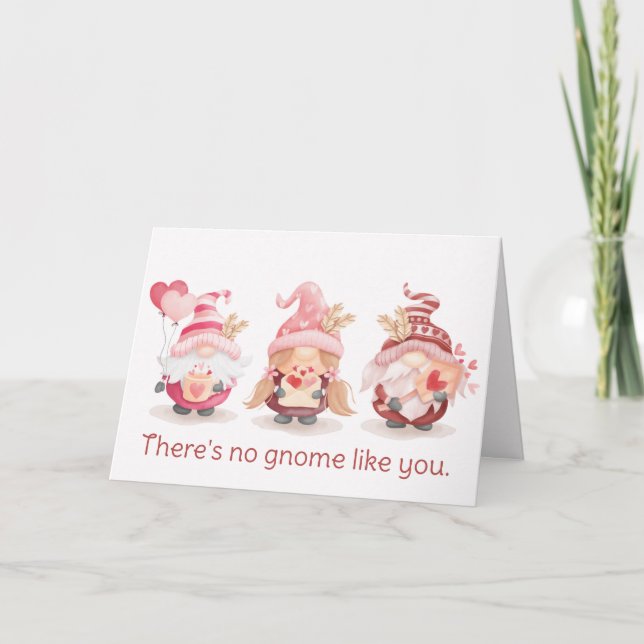 Cartes Pour Fêtes Annuelles Pas Gnome comme toi ! Saint Valentin (Devant)