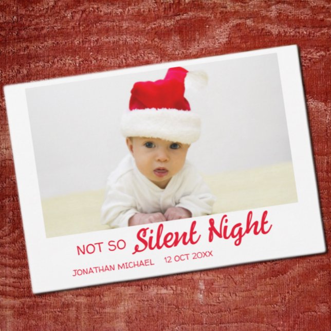 Cartes Pour Fêtes Annuelles Pas si Silent Night Baby Noël (Créateur téléchargé)