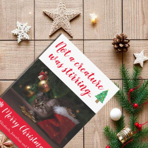 Cartes Pour Fêtes Annuelles Pas Une Créature Était En Train De Stirring Photo