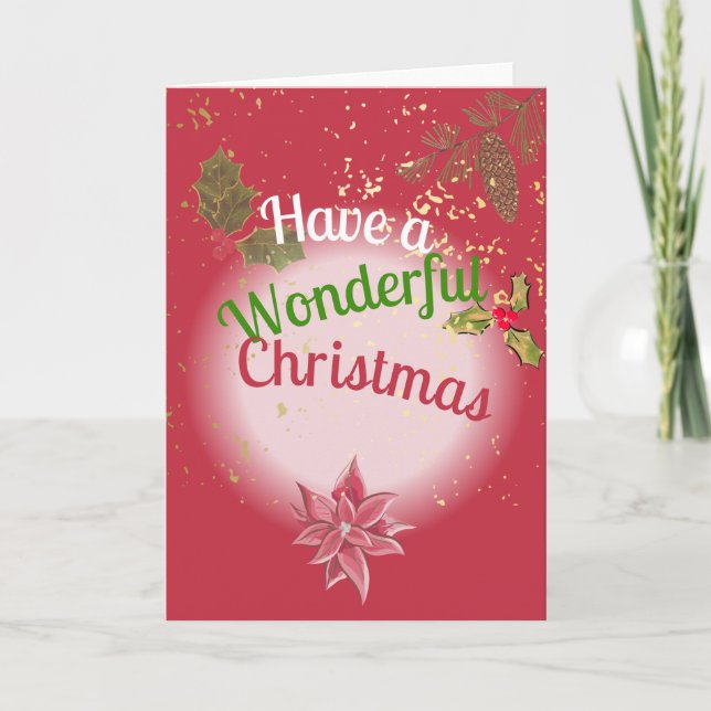 Cartes Pour Fêtes Annuelles Passez un merveilleux Noël (Devant)