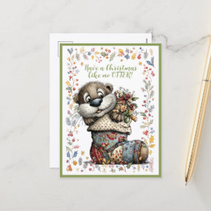 Cartes Pour Fêtes Annuelles Passez un Noël comme aucune LOUTRE !