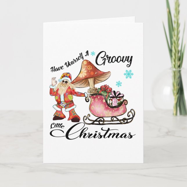 Cartes Pour Fêtes Annuelles Passez un Noël groovy (Devant)